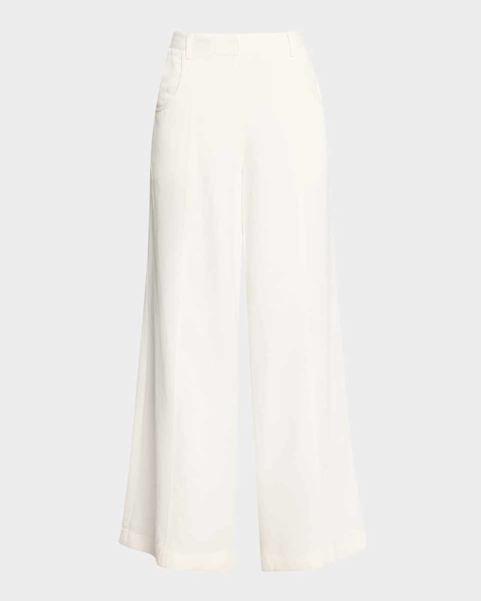 Dees Wide-Leg Linen-Blend Trousers
